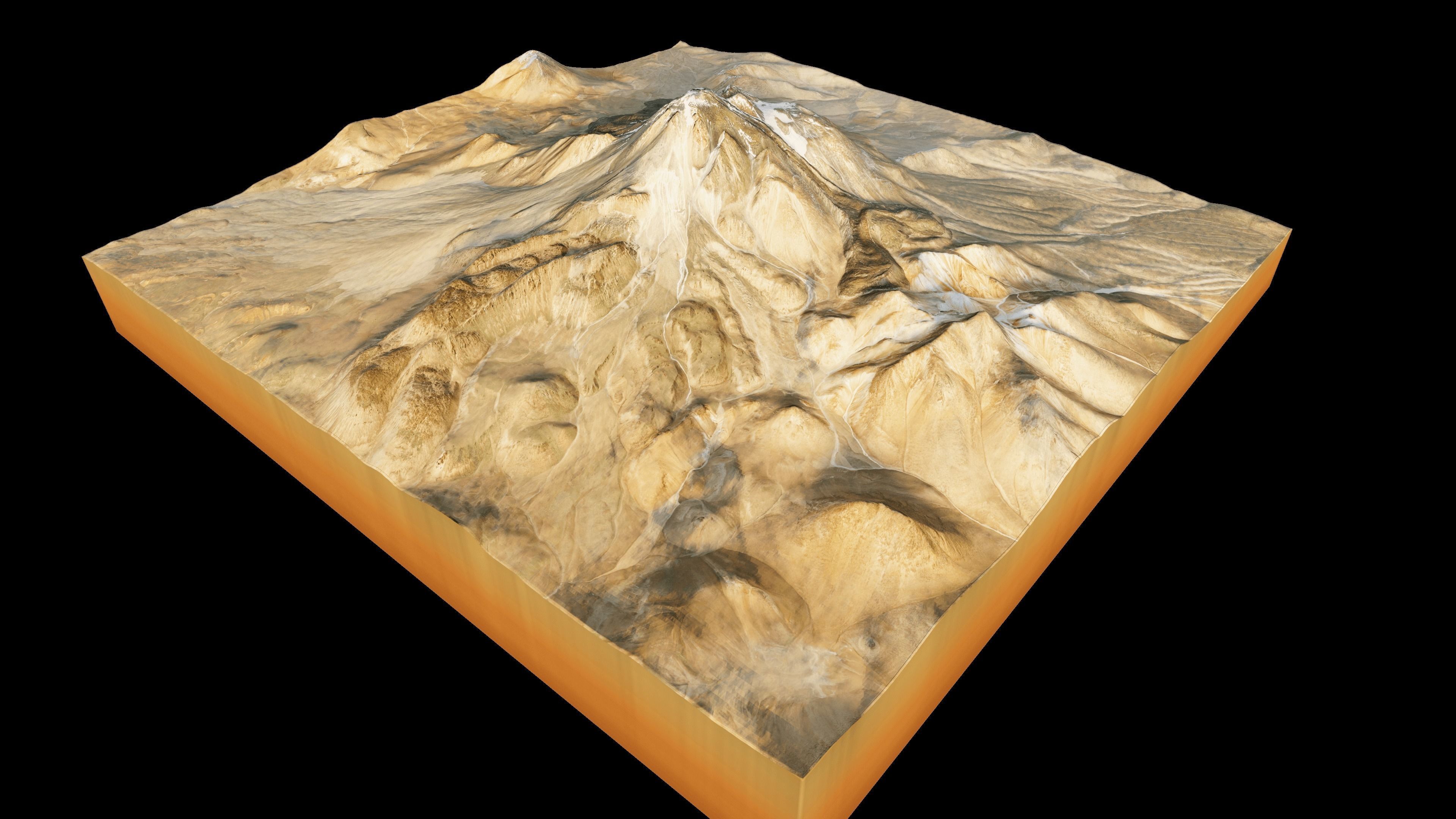 llullaillaco volcano 3d model terrain 3D model_7