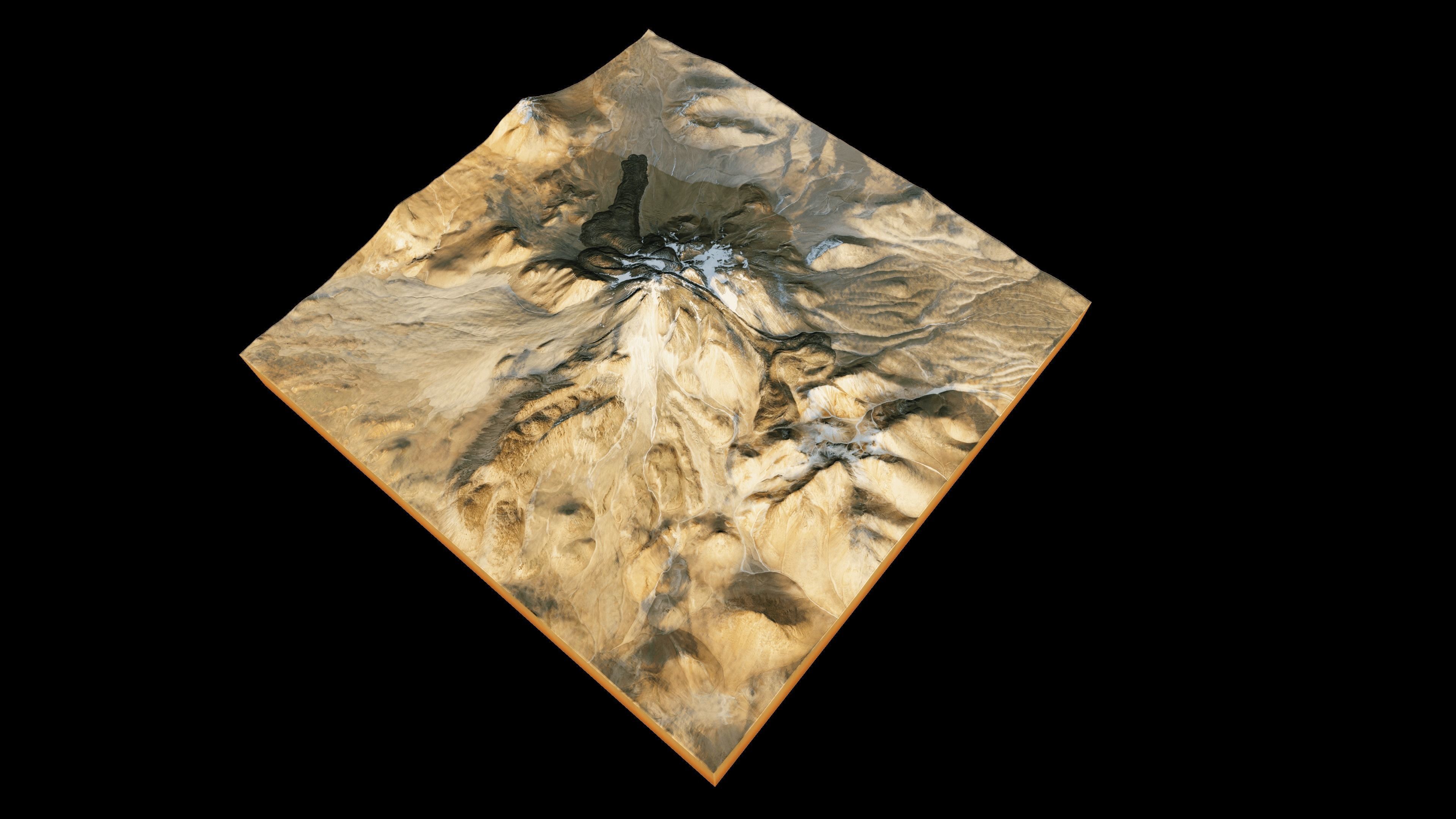 llullaillaco volcano 3d model terrain 3D model_9