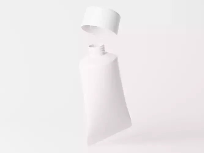 Travel Size Cosmetic Cream Tube Low-poly 3D model