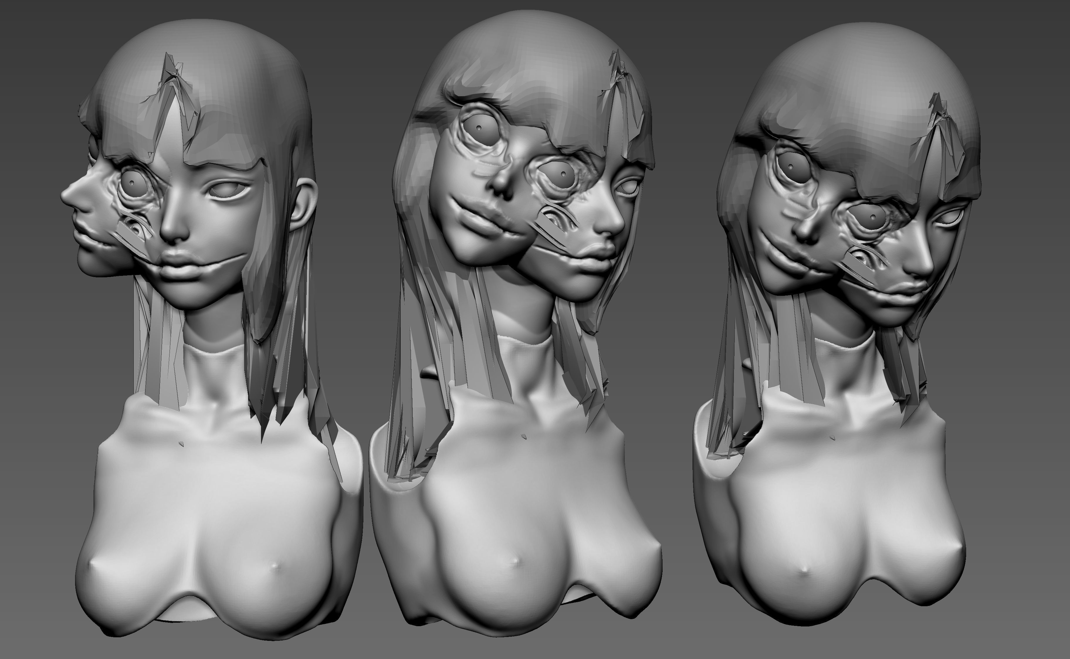 BJD girl doll inspired -Tomie by Junji Ito- 3D print model_8