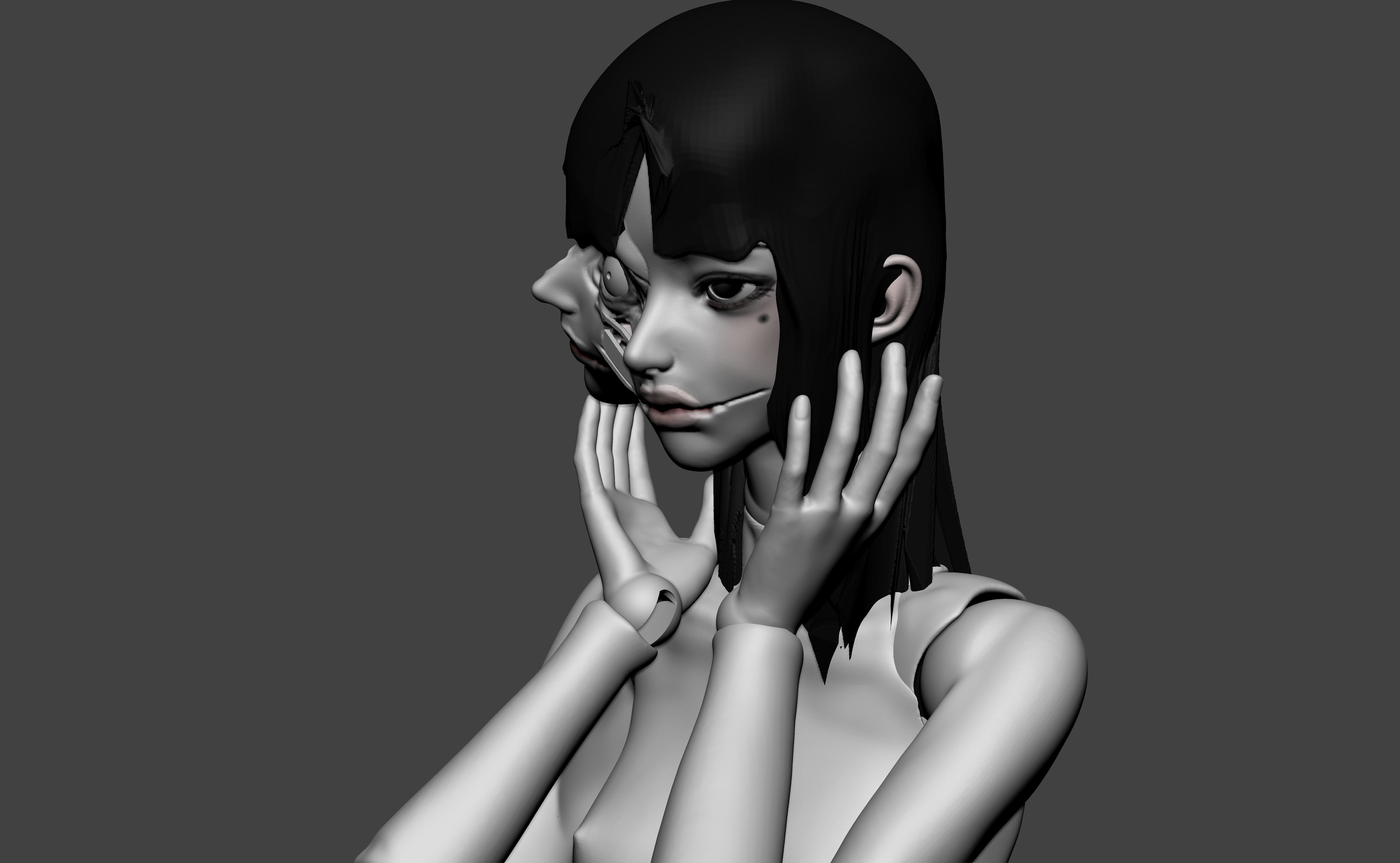 BJD girl doll inspired -Tomie by Junji Ito- 3D print model_13