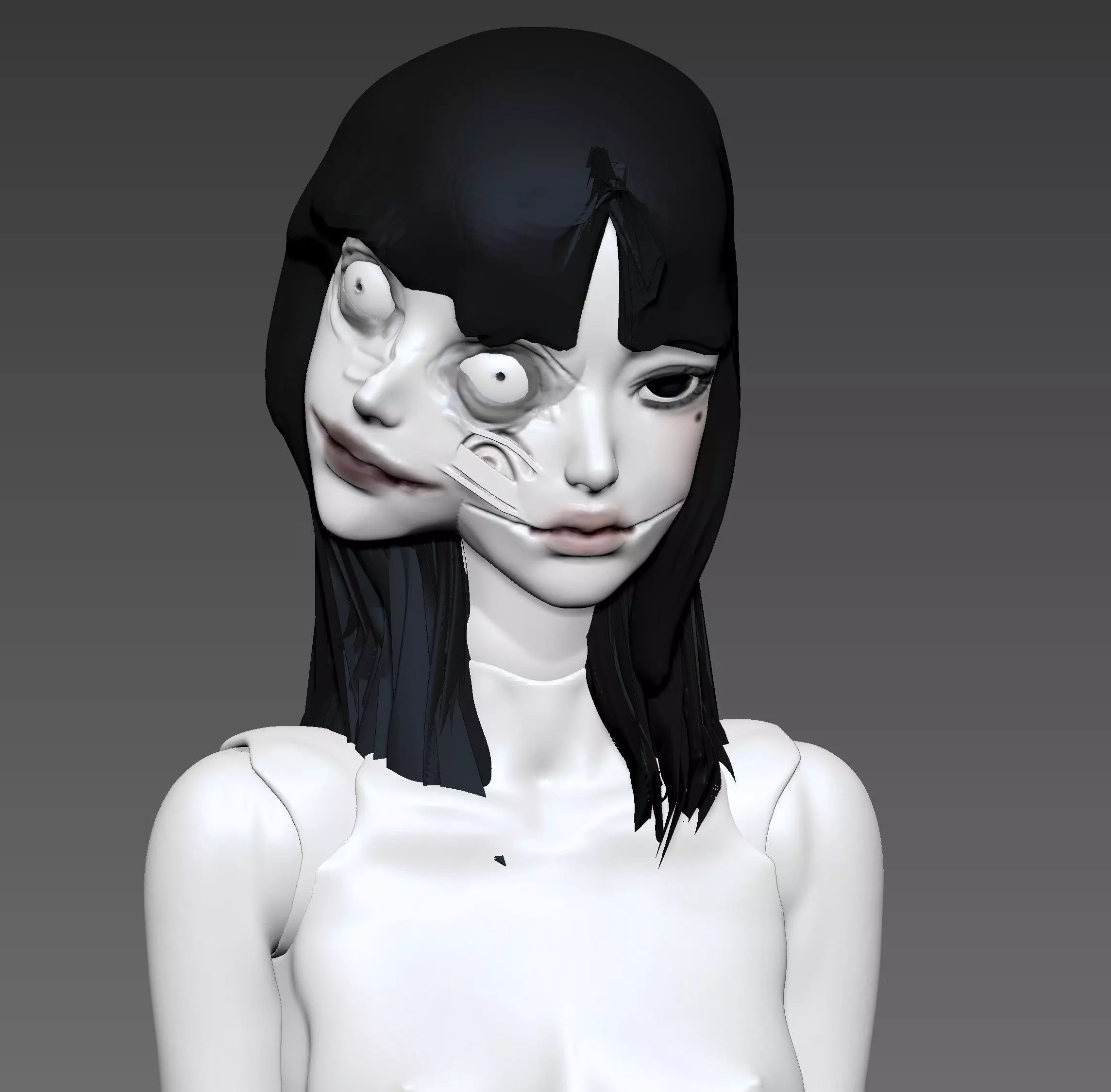 BJD girl doll inspired -Tomie by Junji Ito- 3D print model_0