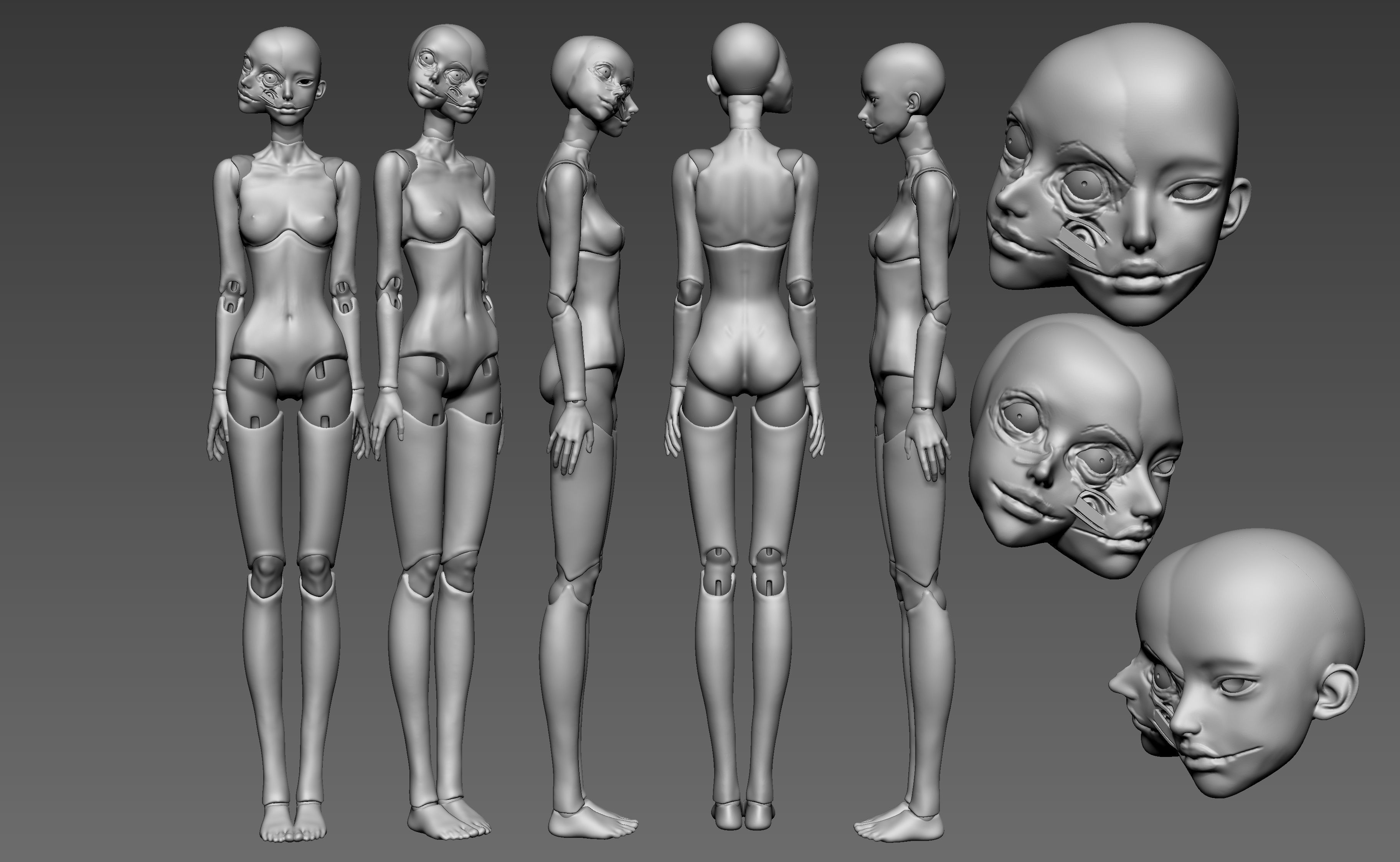 BJD girl doll inspired -Tomie by Junji Ito- 3D print model_5