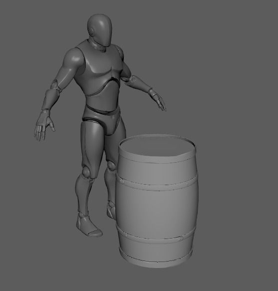 Rustic Old Barrel - Game Ready - Low Poly - PBR Low-poly 3D model_2