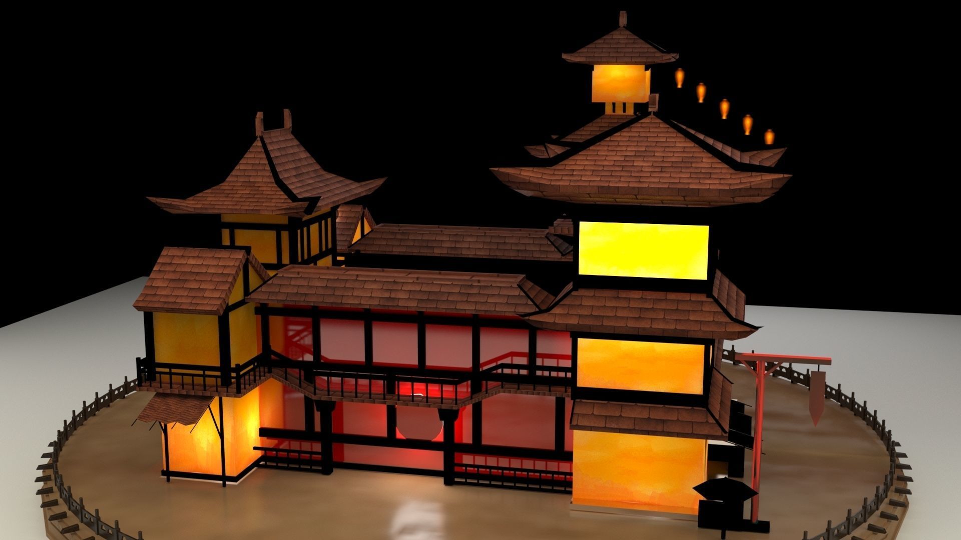 Chinese ancient house 3D model_2