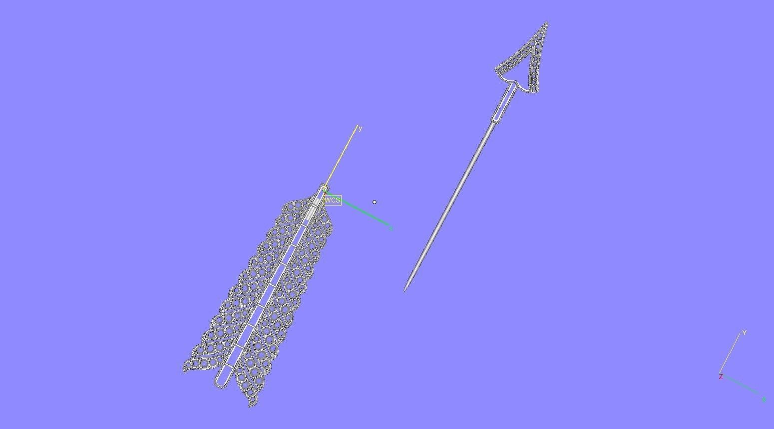 Antique Diamond Arrow Brooch 3D print model_13