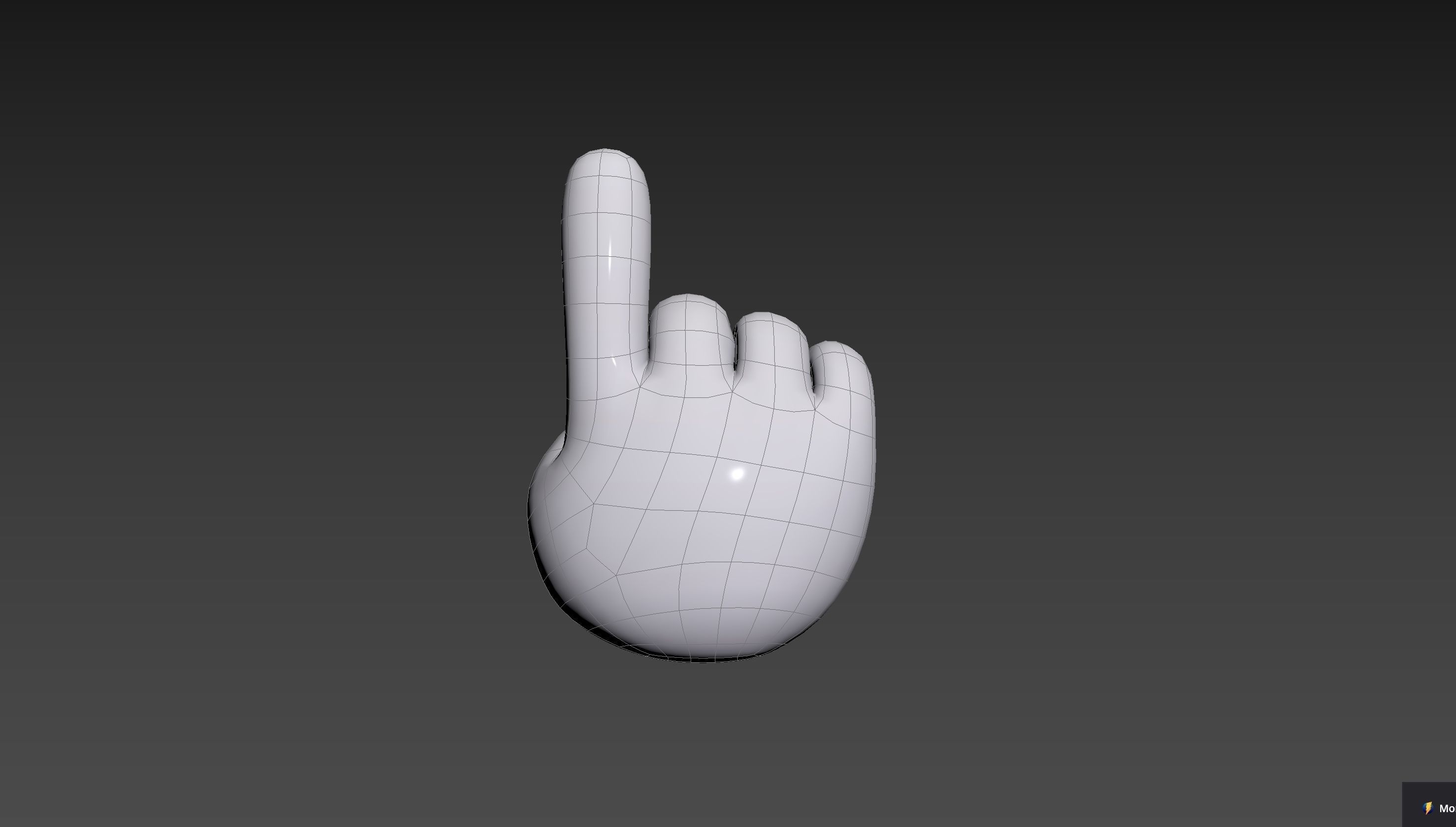Cartoon Pointing Hand 3D model_19