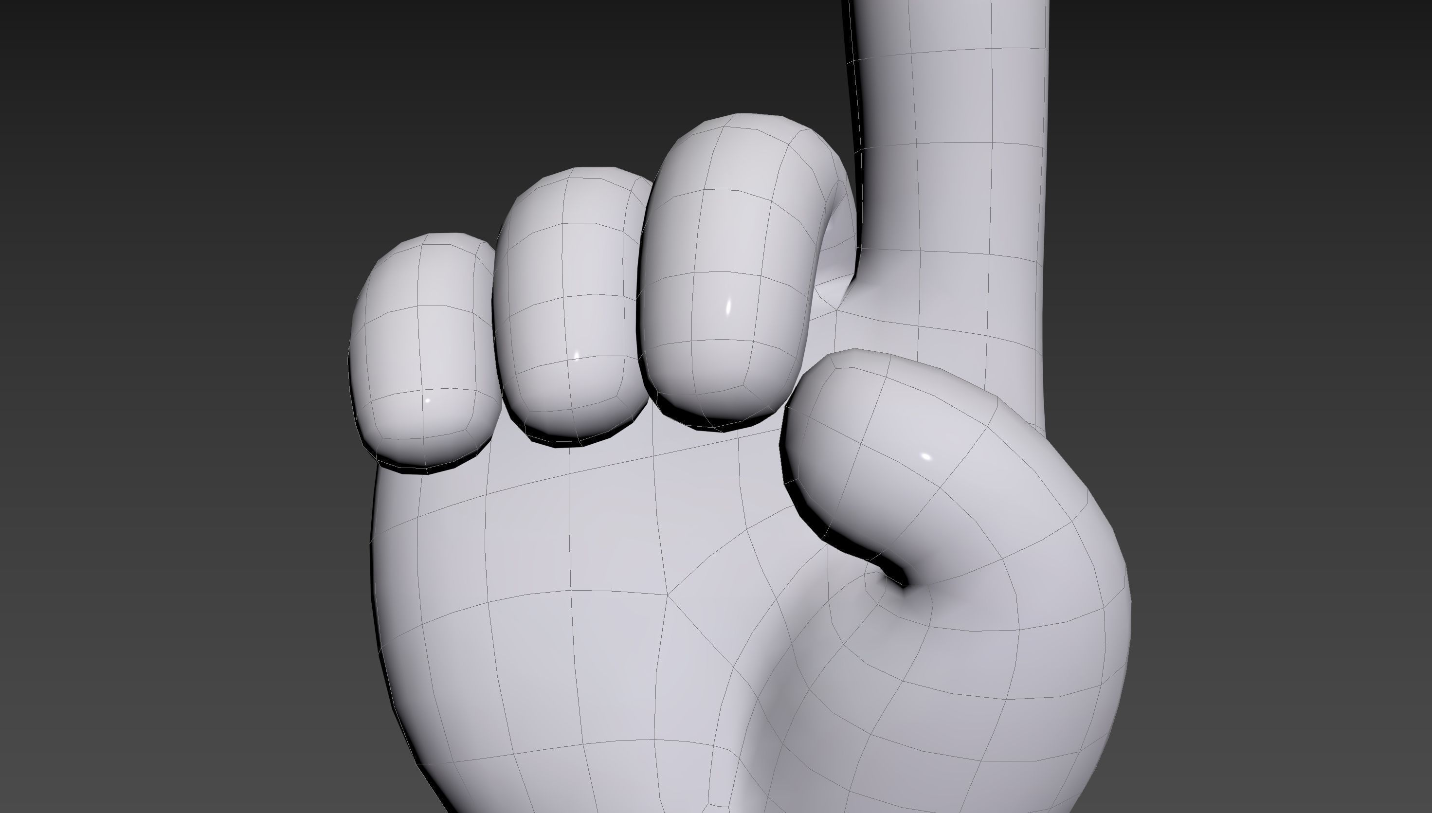 Cartoon Pointing Hand 3D model_25