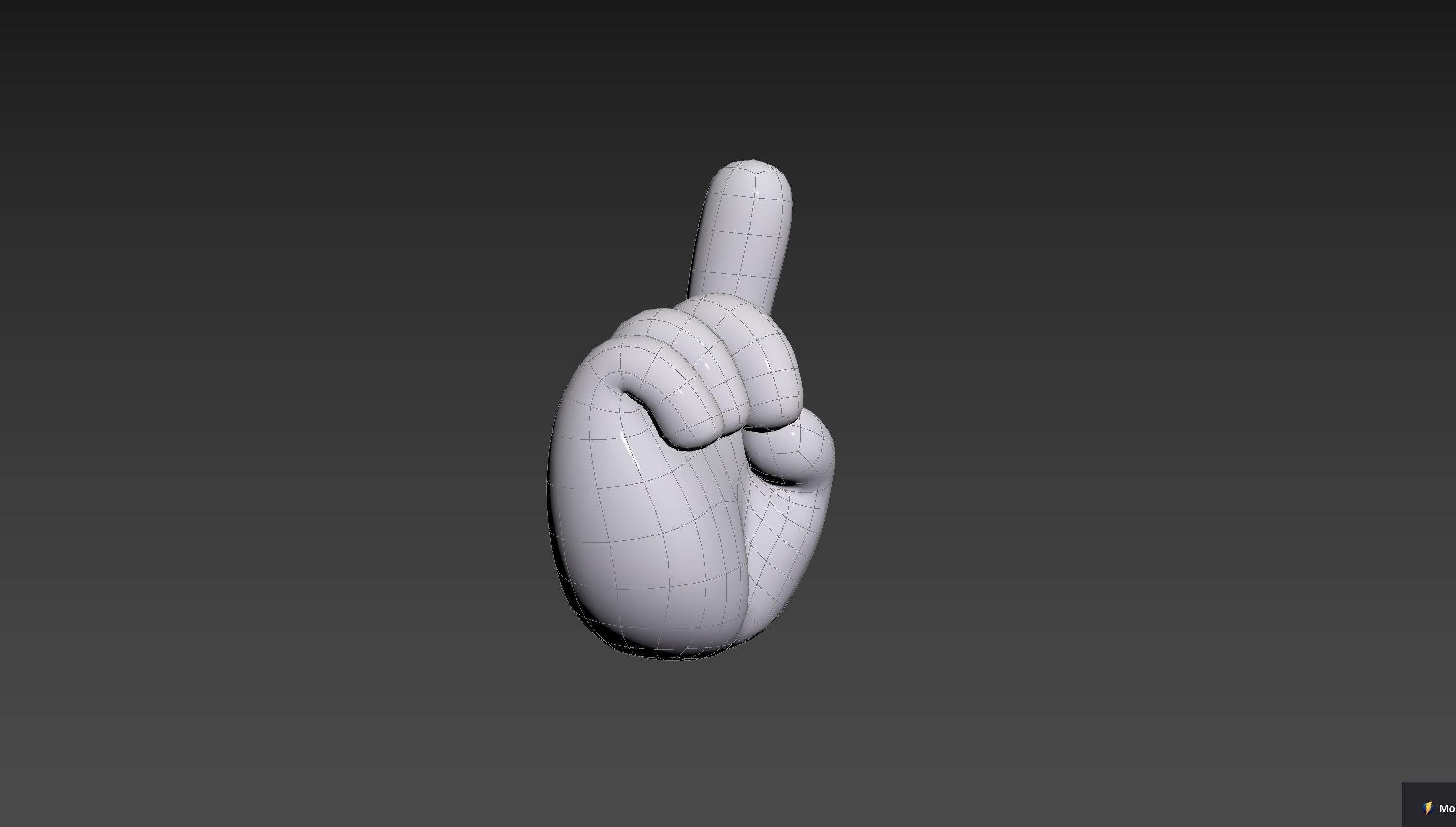 Cartoon Pointing Hand 3D model_14