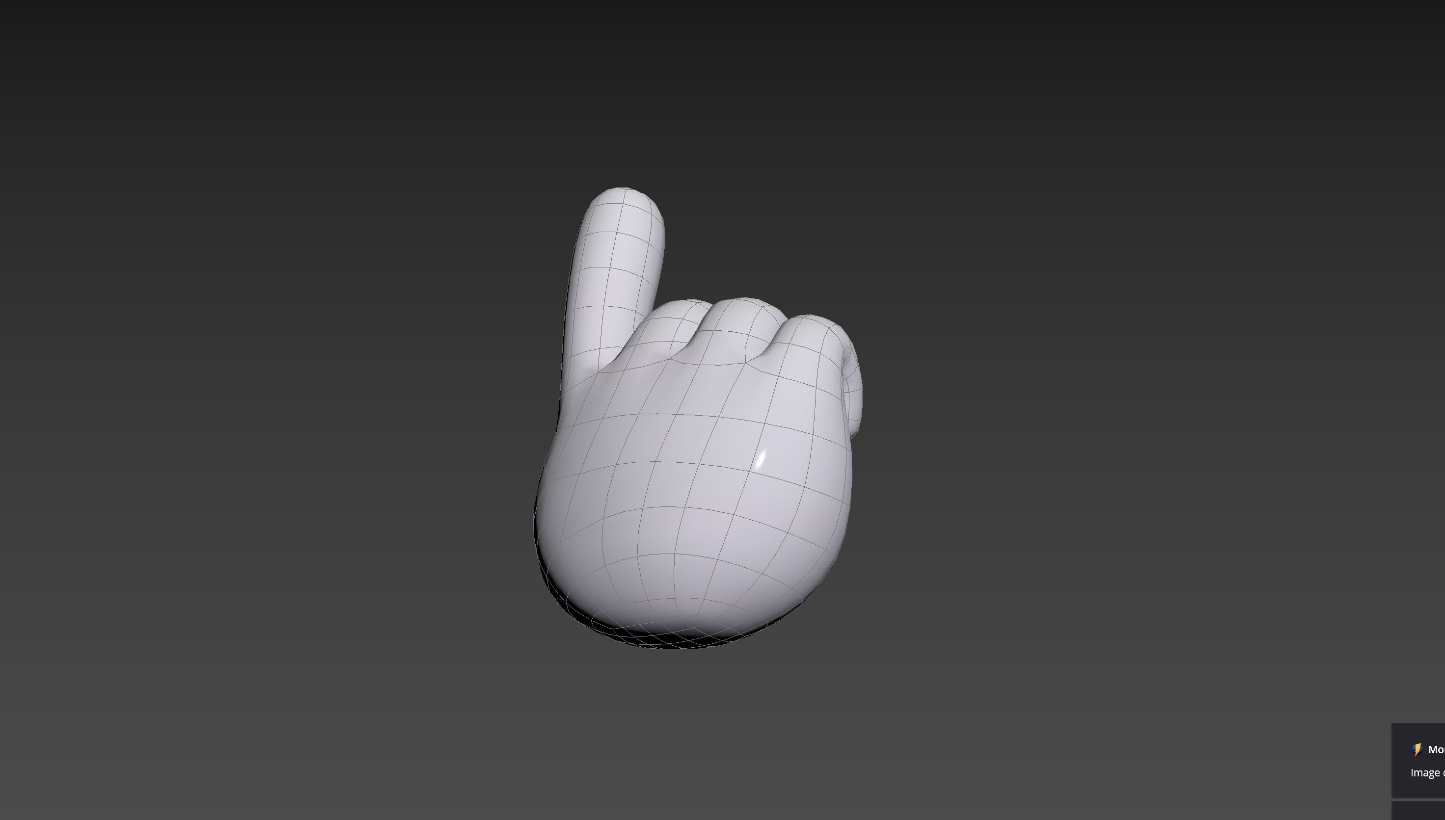 Cartoon Pointing Hand 3D model_18