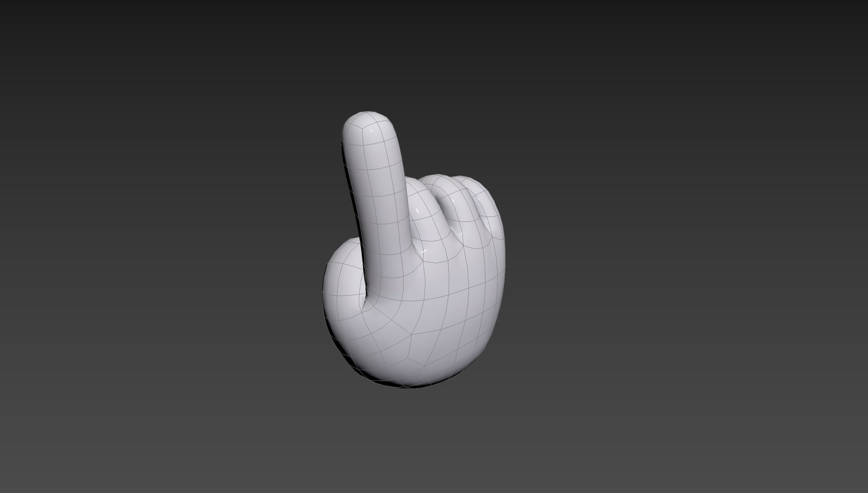 Cartoon Pointing Hand 3D model_21