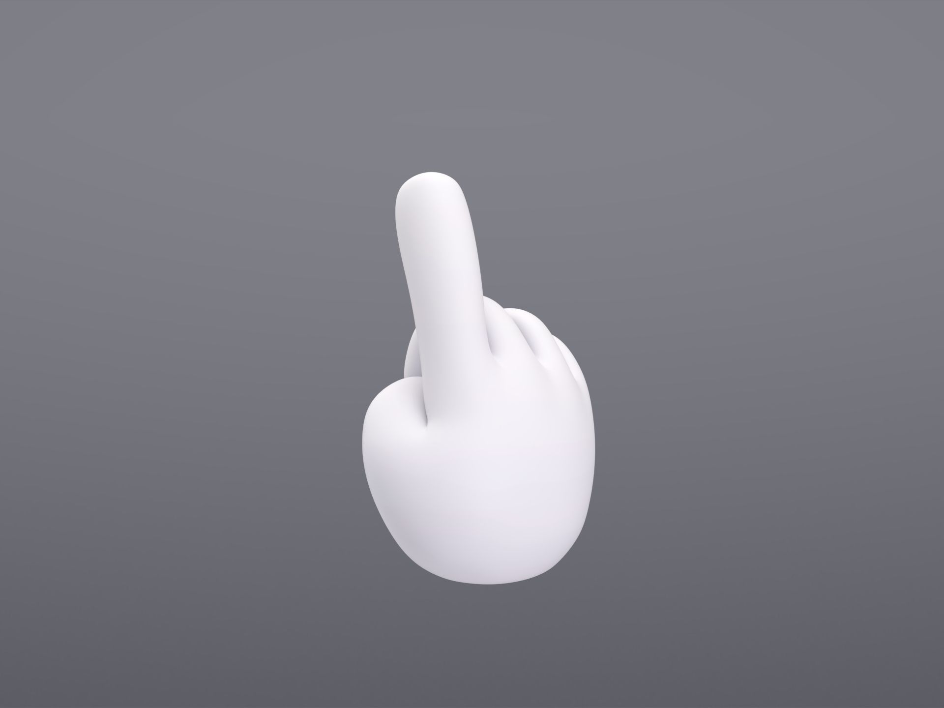 Cartoon Pointing Hand 3D model_6