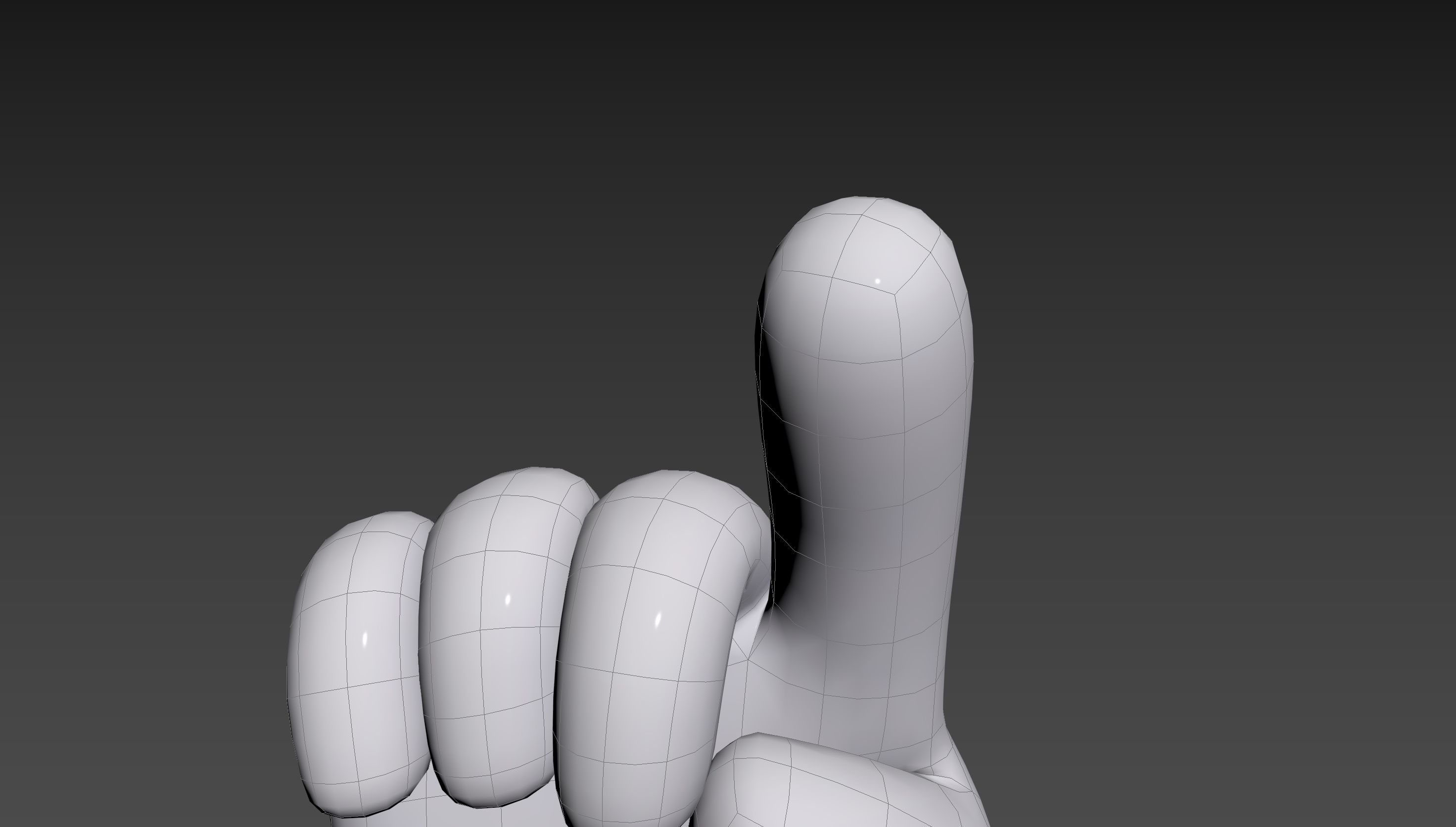 Cartoon Pointing Hand 3D model_26