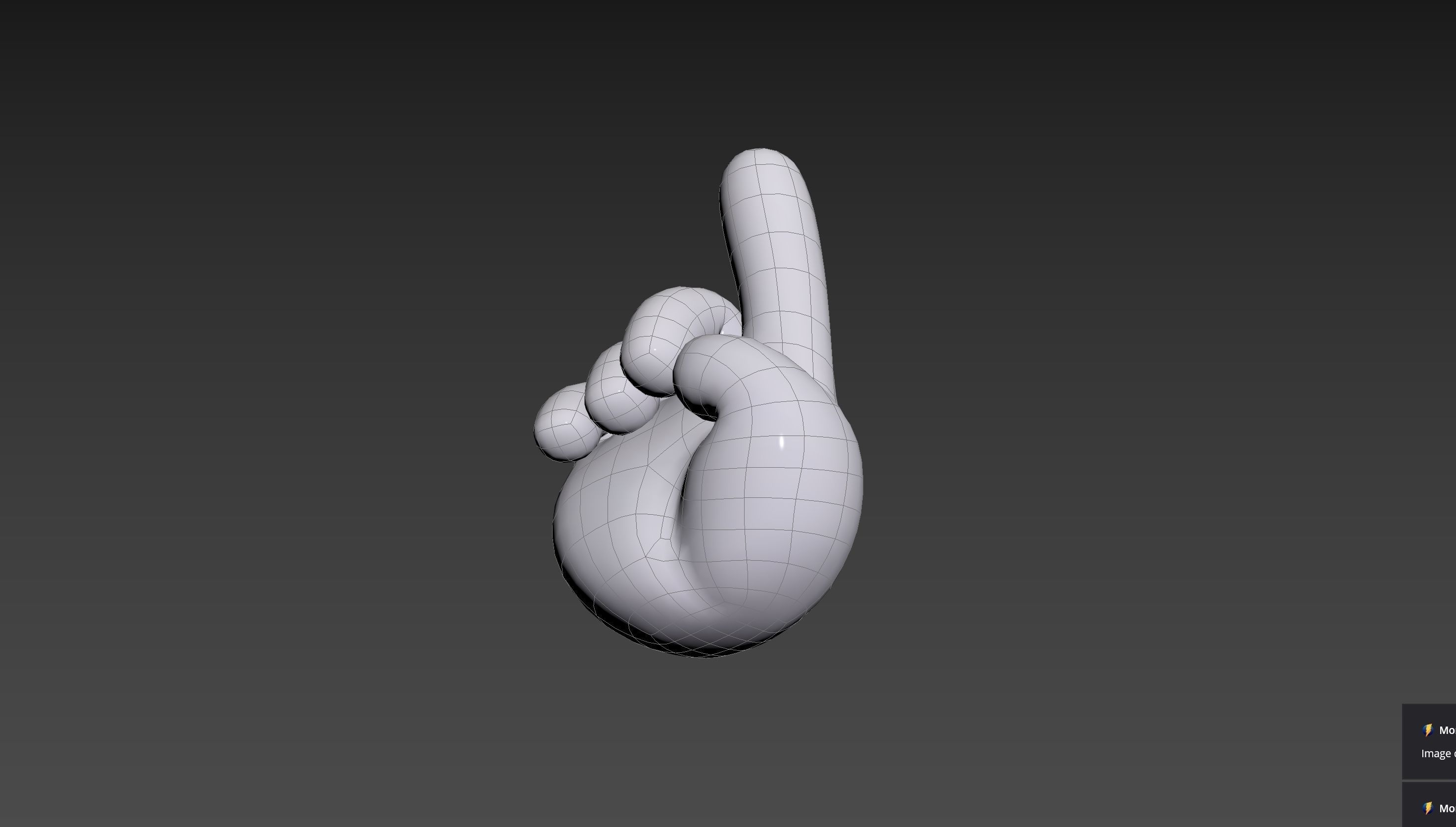 Cartoon Pointing Hand 3D model_23