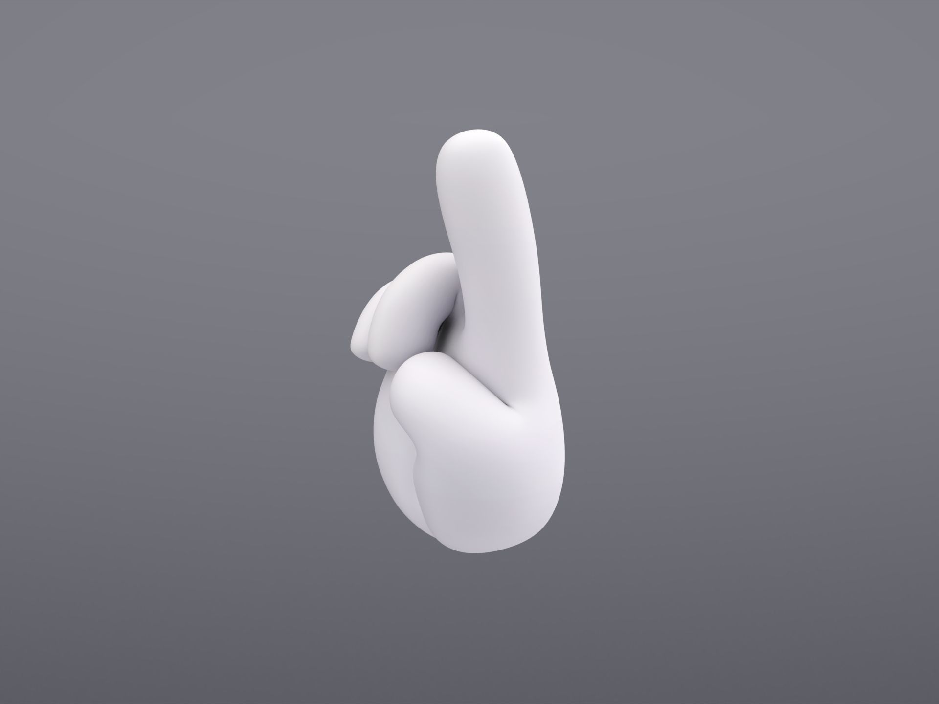 Cartoon Pointing Hand 3D model_7