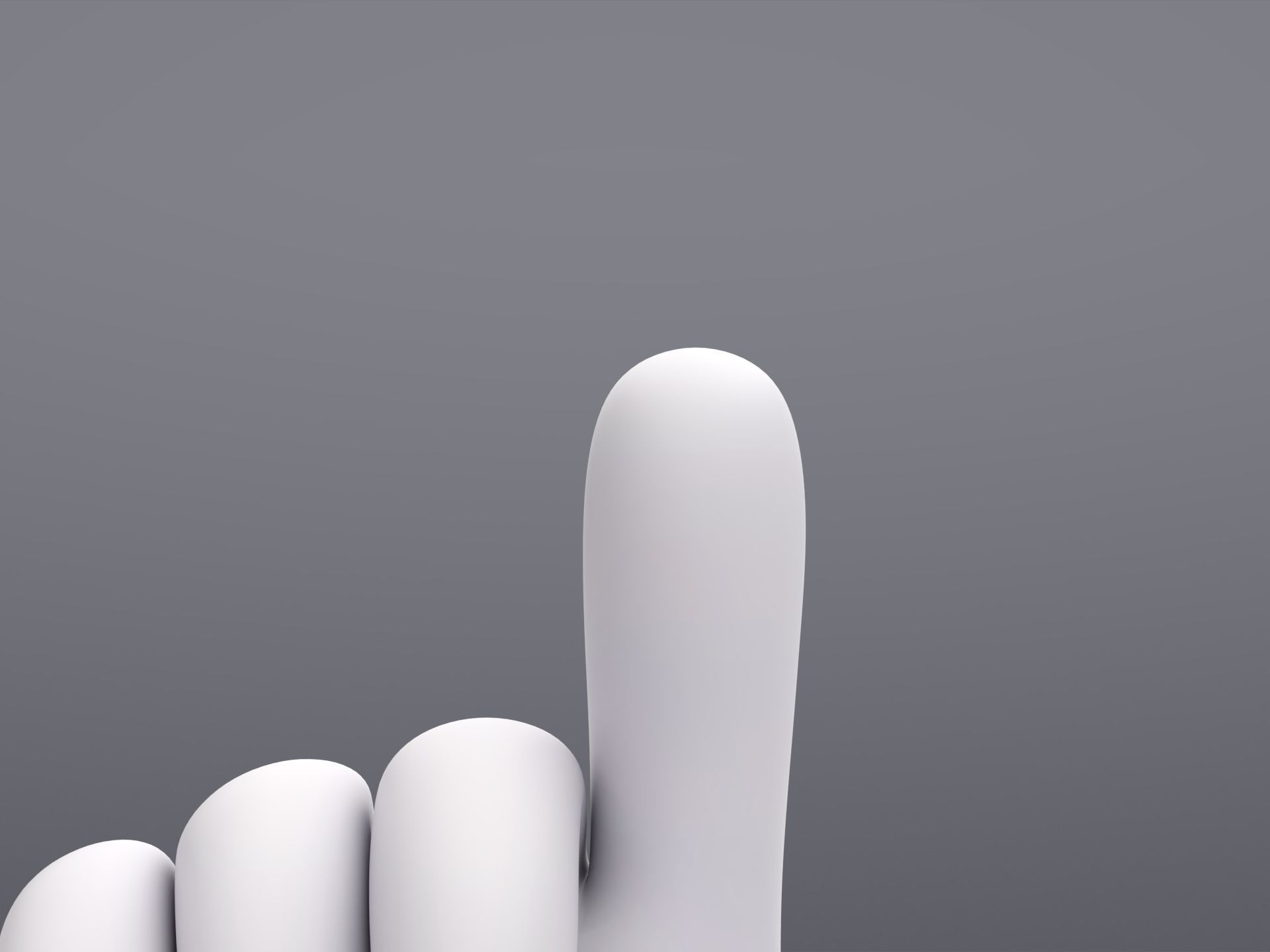 Cartoon Pointing Hand 3D model_9