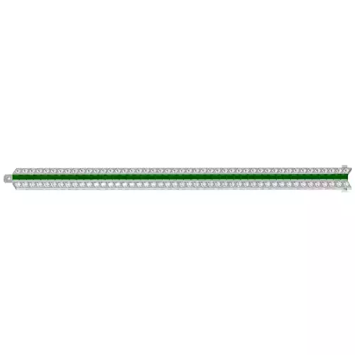 Emerald Color Gemstone Tennis Bracelet