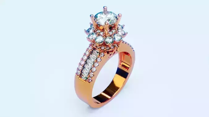 Engagement Ring 25 3D print model