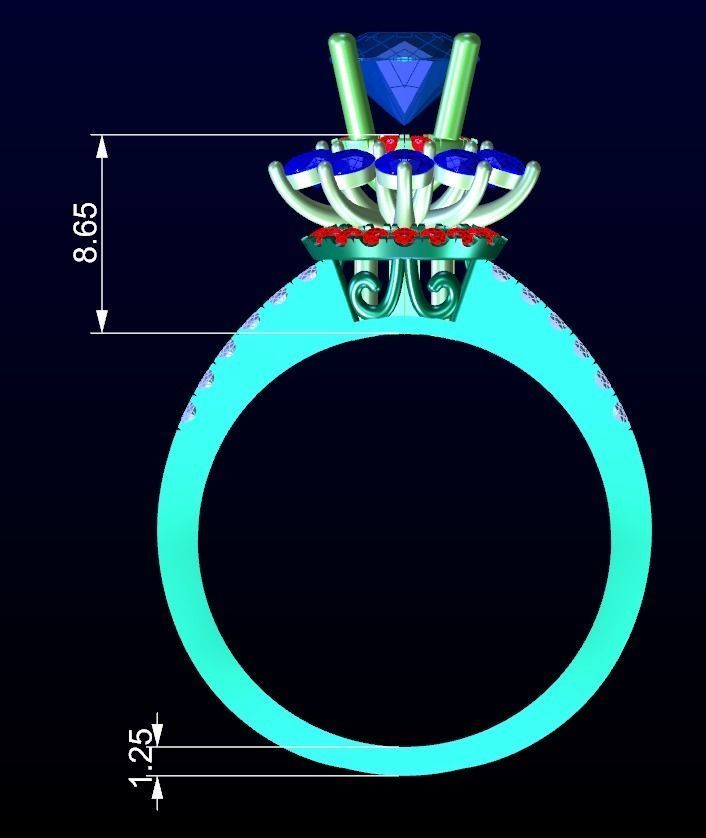 Engagement Ring 25 3D print model_5