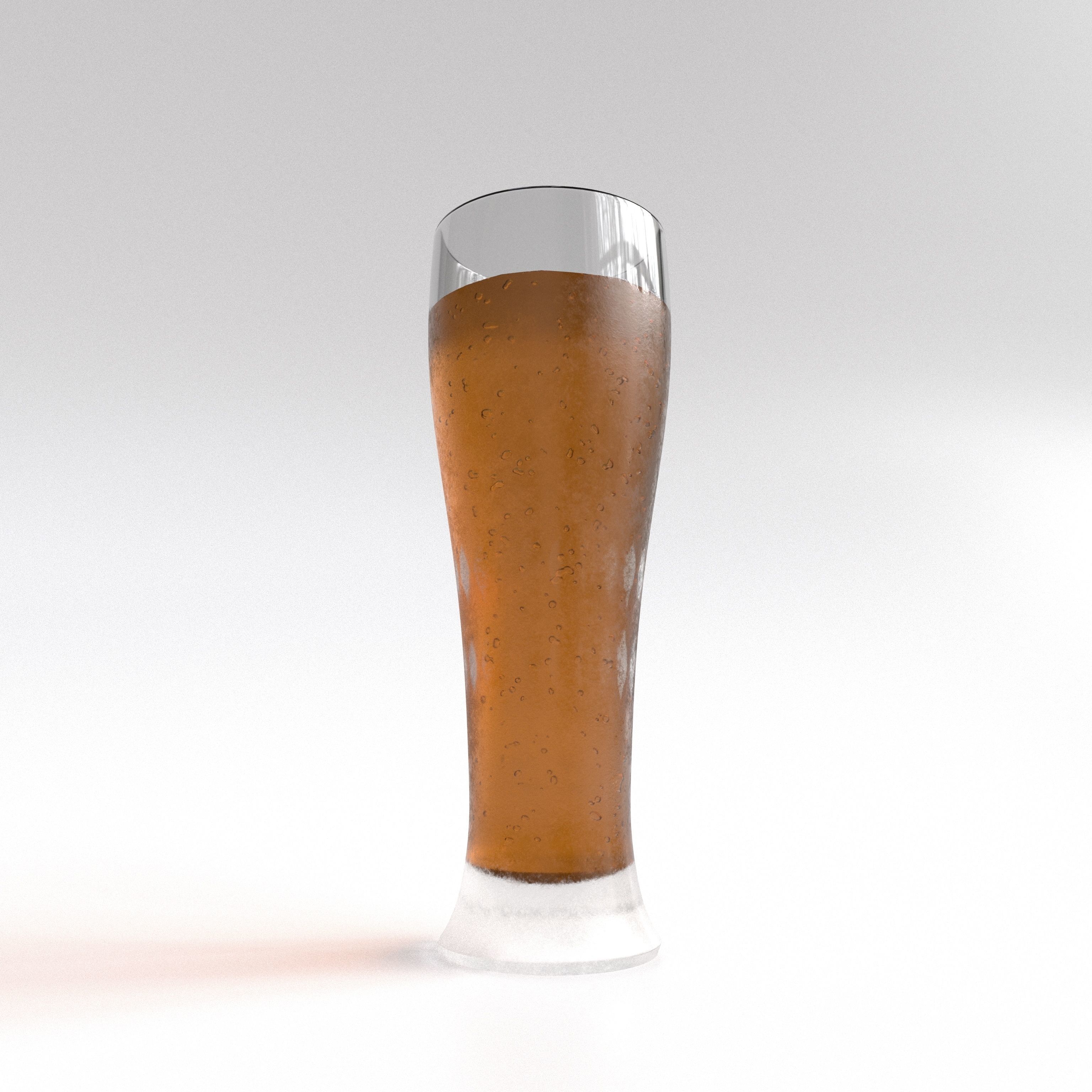 Beer glass  Free low-poly 3D model_1