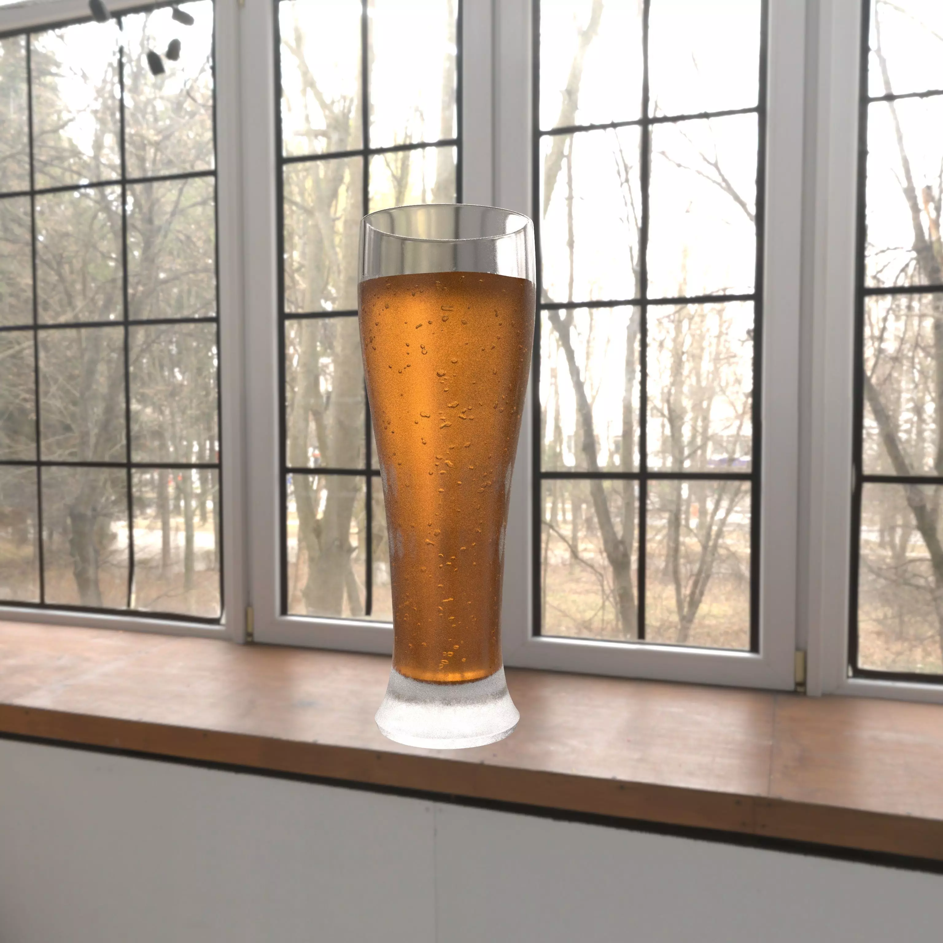 Beer glass  Free low-poly 3D model_0