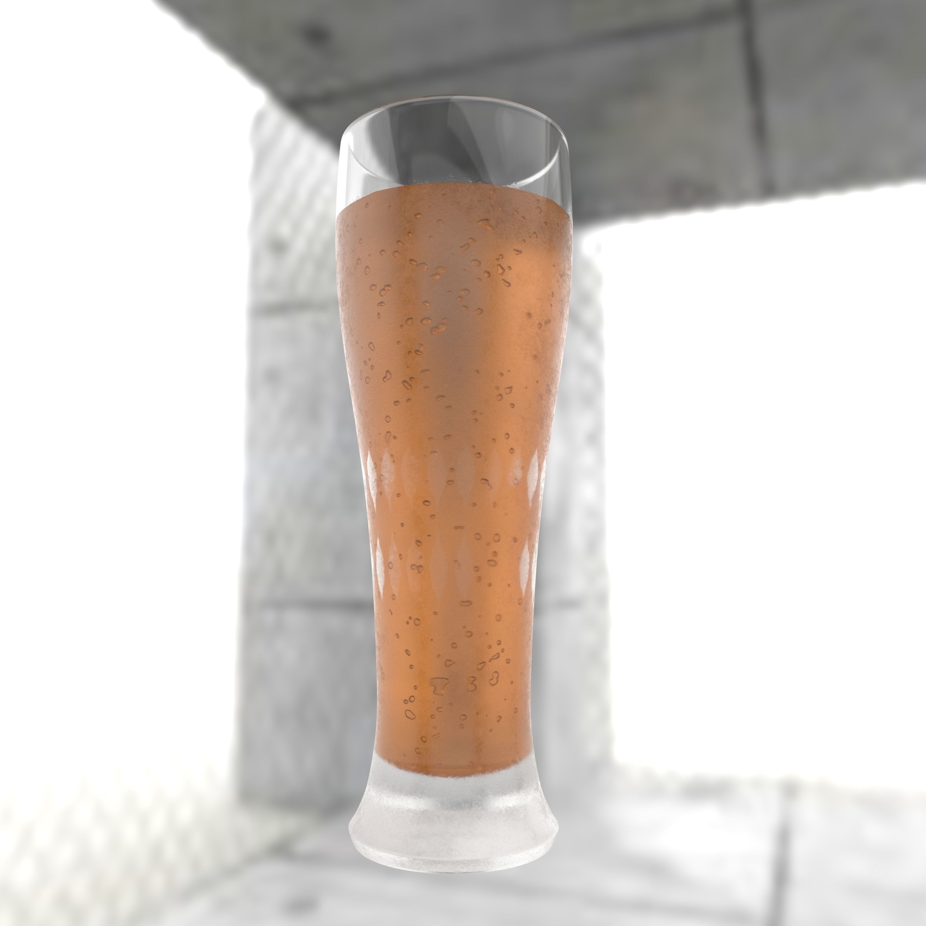 Beer glass  Free low-poly 3D model_3