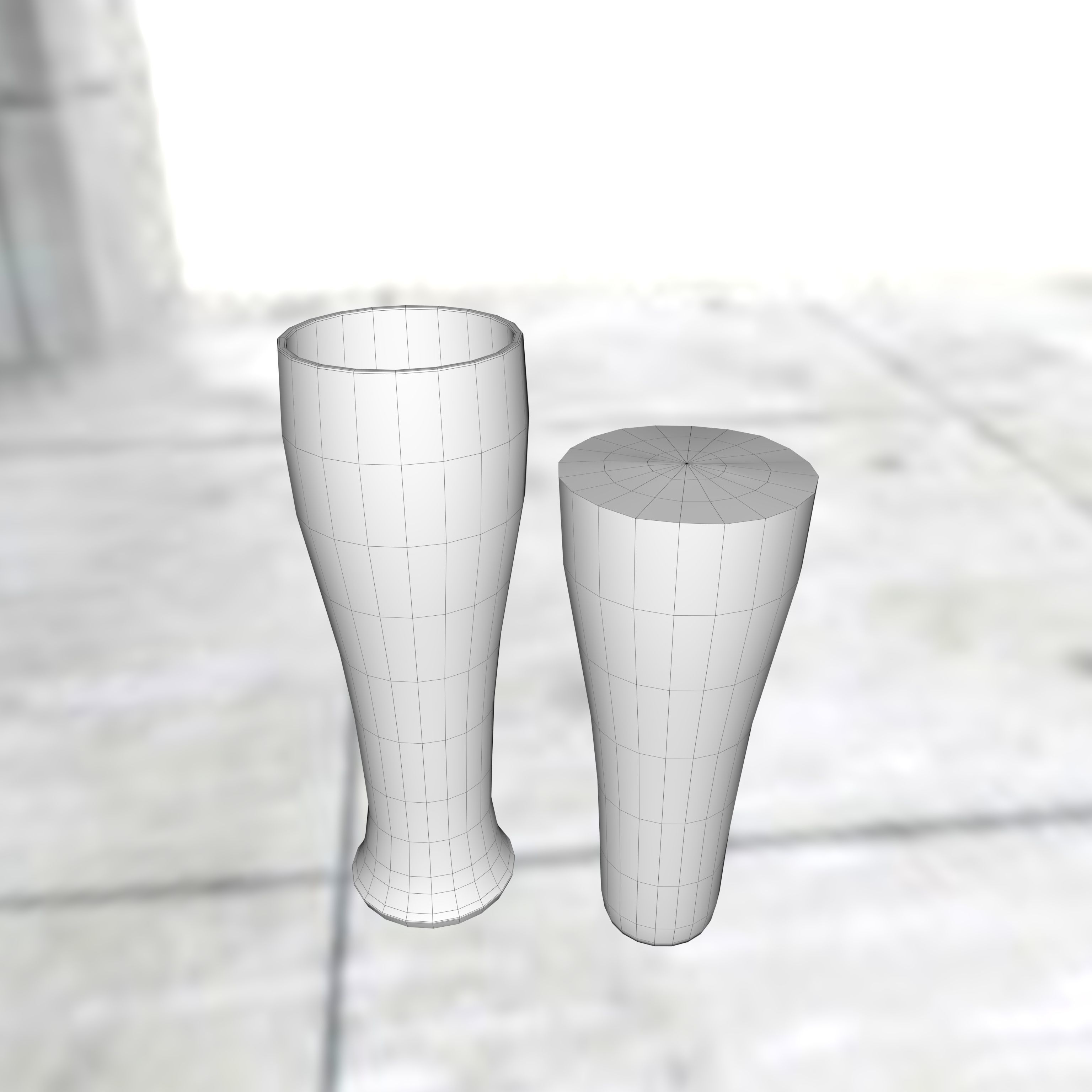 Beer glass  Free low-poly 3D model_4