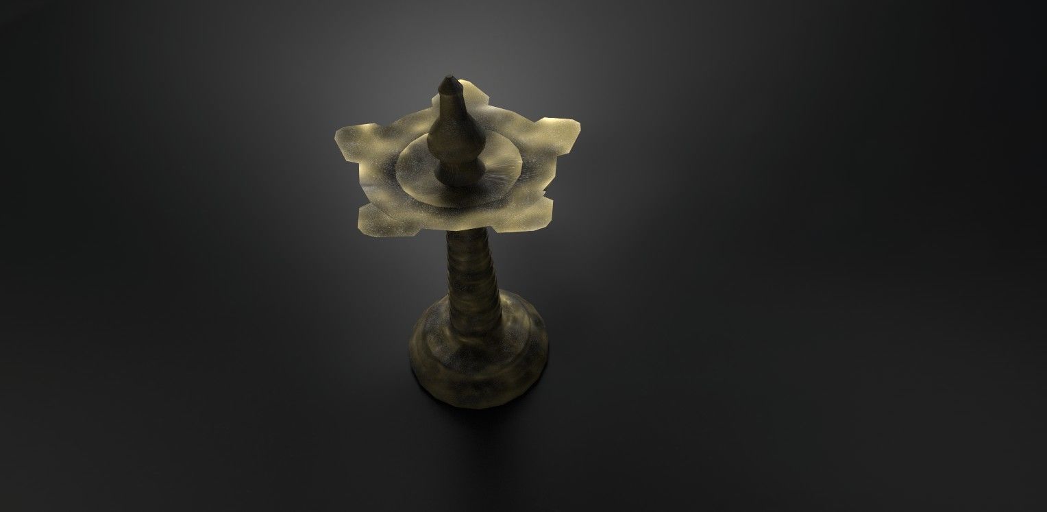 Indian old lamp  3D model_2