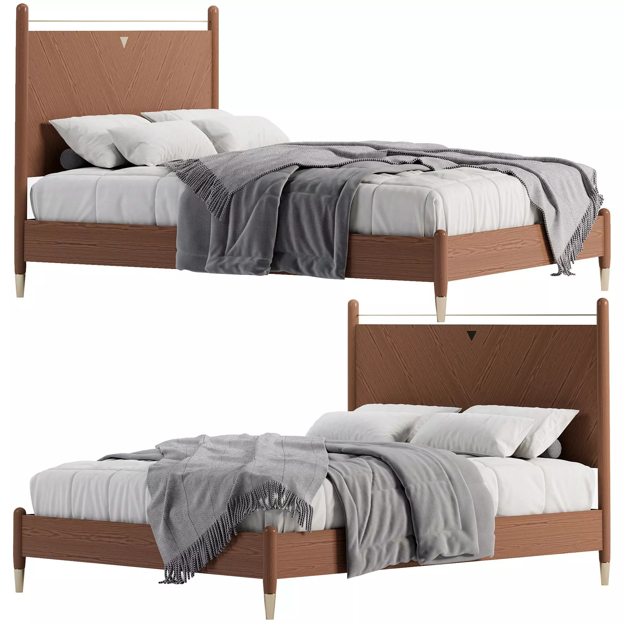 Platform bed By Homary 3D model_0