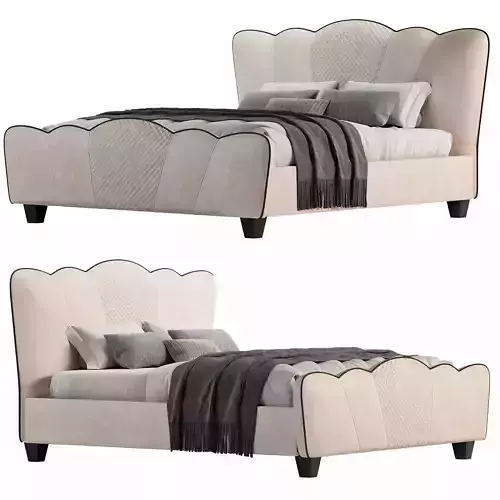 Milky White Microfiber Leather Platform Bed By Homary