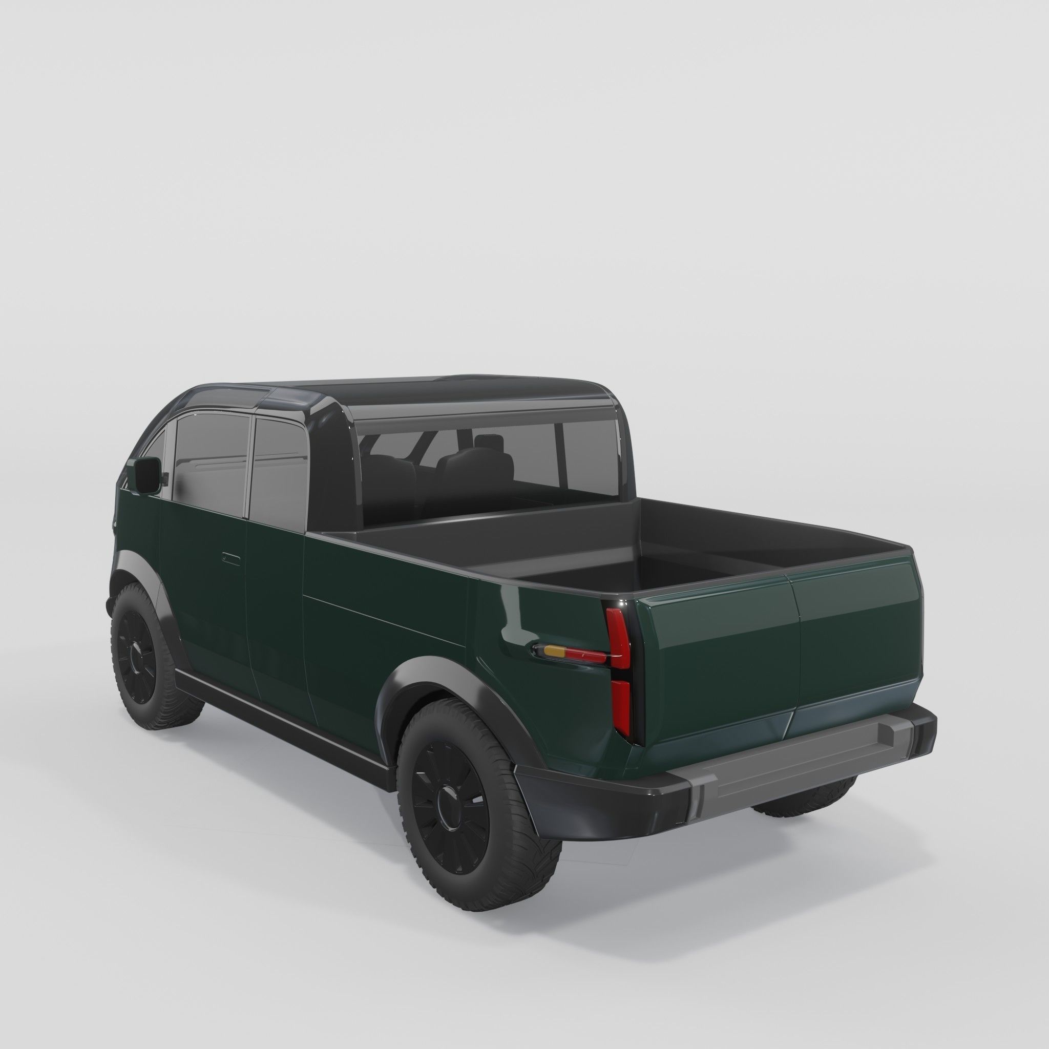 Canoo Pickup Green 3D model_1