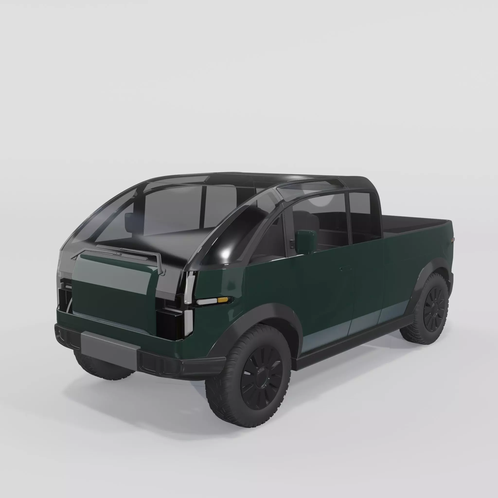Canoo Pickup Green 3D model_0