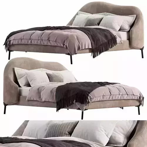  Velvet Upholstered Queen Bed By Homary