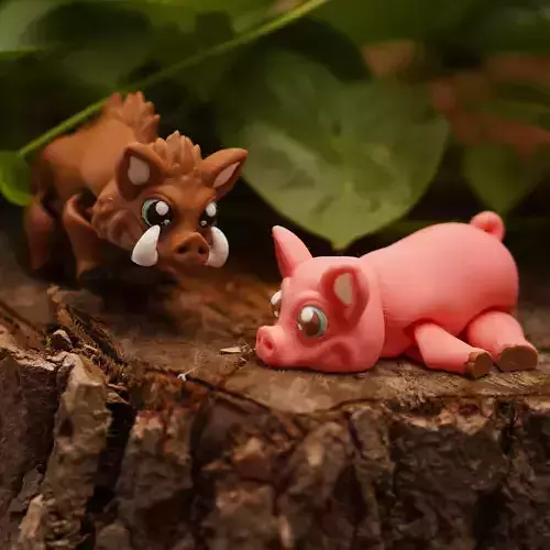 CUTE FLEXI PIG AND BOAR ARTICULATED