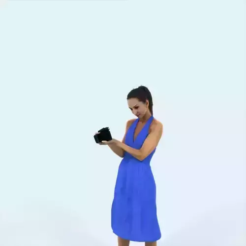 Mirage 13H Summer Camera Photographer Casual Woman Low-poly 3D model