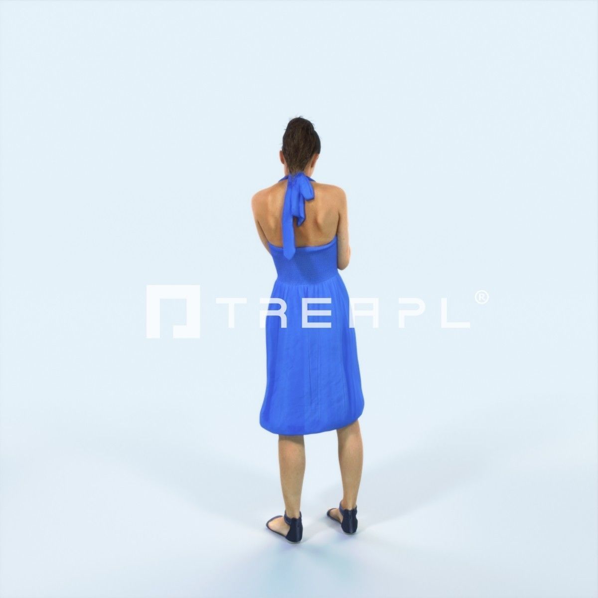 Mirage 13H Summer Camera Photographer Casual Woman Low-poly 3D model_4