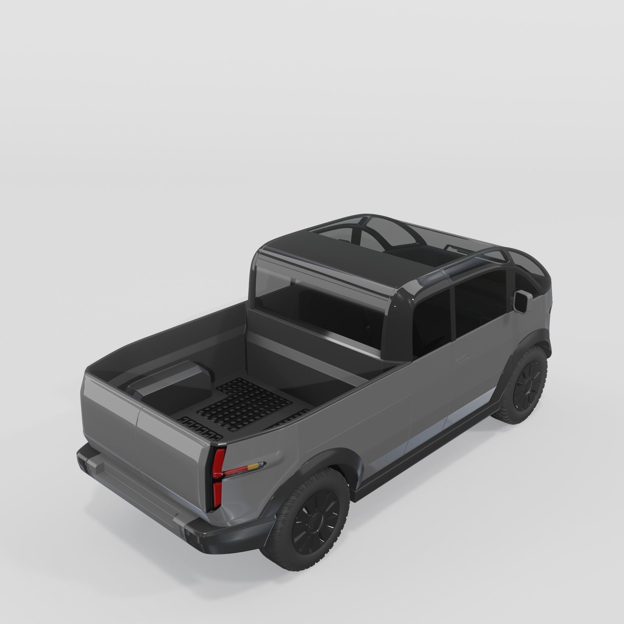 Canoo Pickup Grey 3D model_4