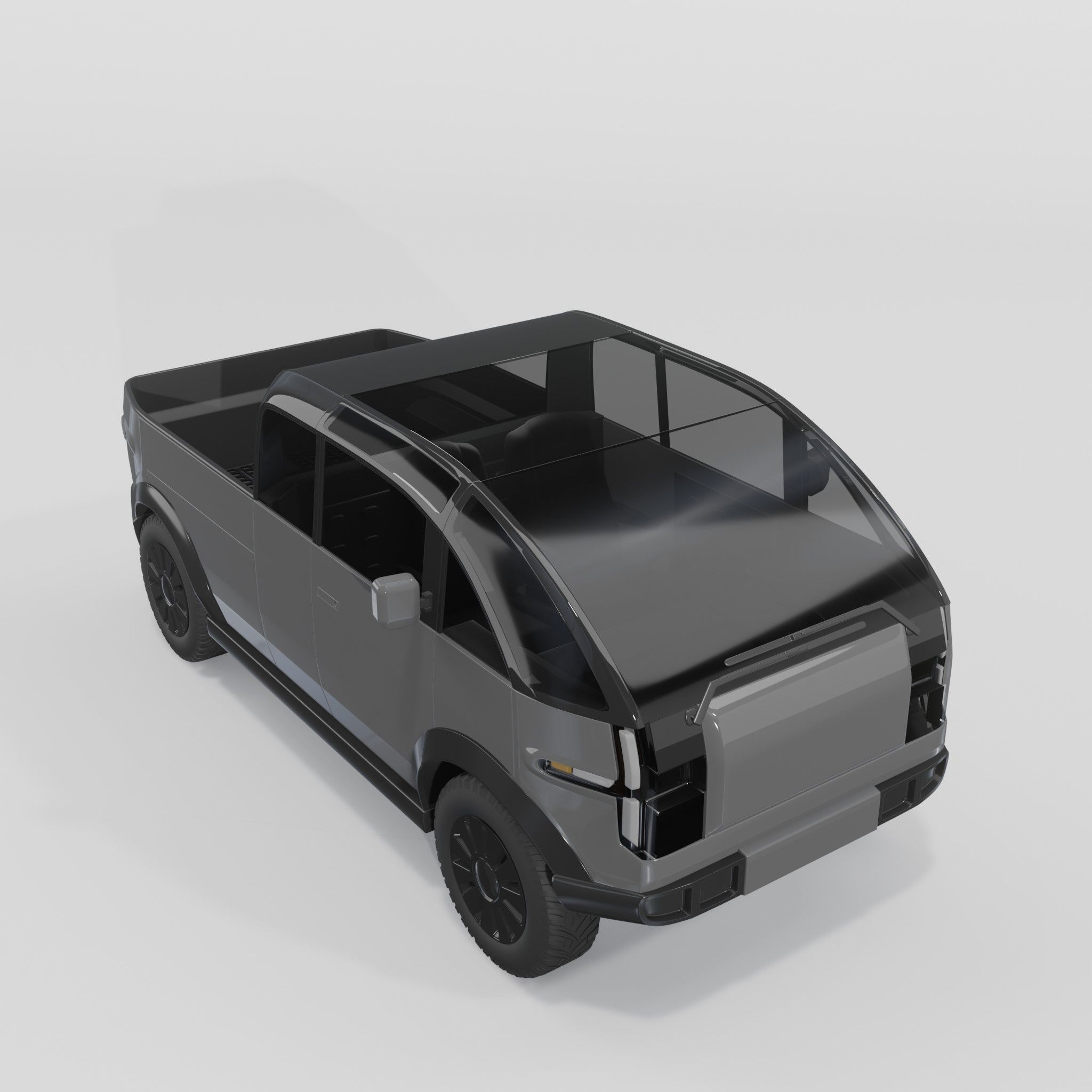 Canoo Pickup Grey 3D model_2