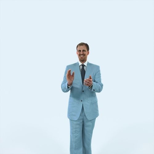 Mistery 07J Clapping Elegant Man Low-poly 3D model