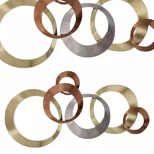 Orren ellis multi metallic ring wall decor 