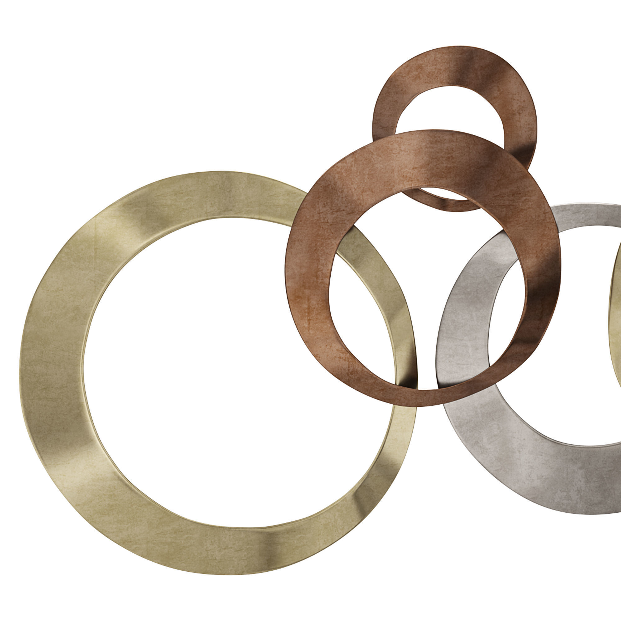 Orren ellis multi metallic ring wall decor  3D model_2