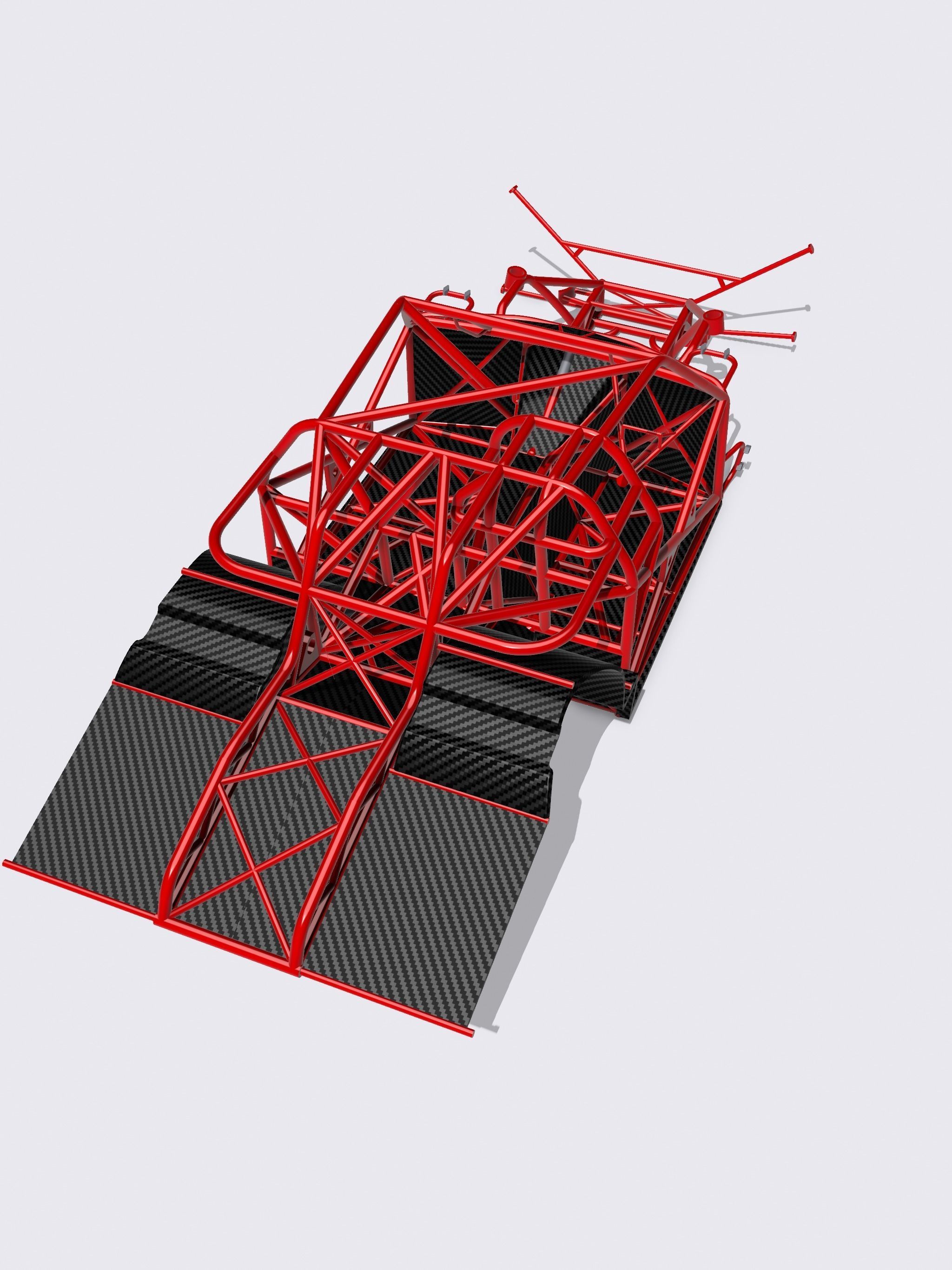 VC Valiant Promod tubular chassis with floors tubs firewall 3D print model_5
