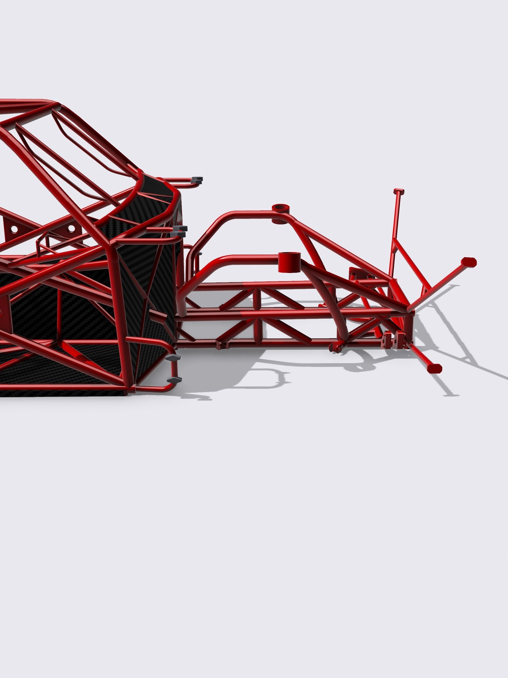 VC Valiant Promod tubular chassis with floors tubs firewall 3D print model_9