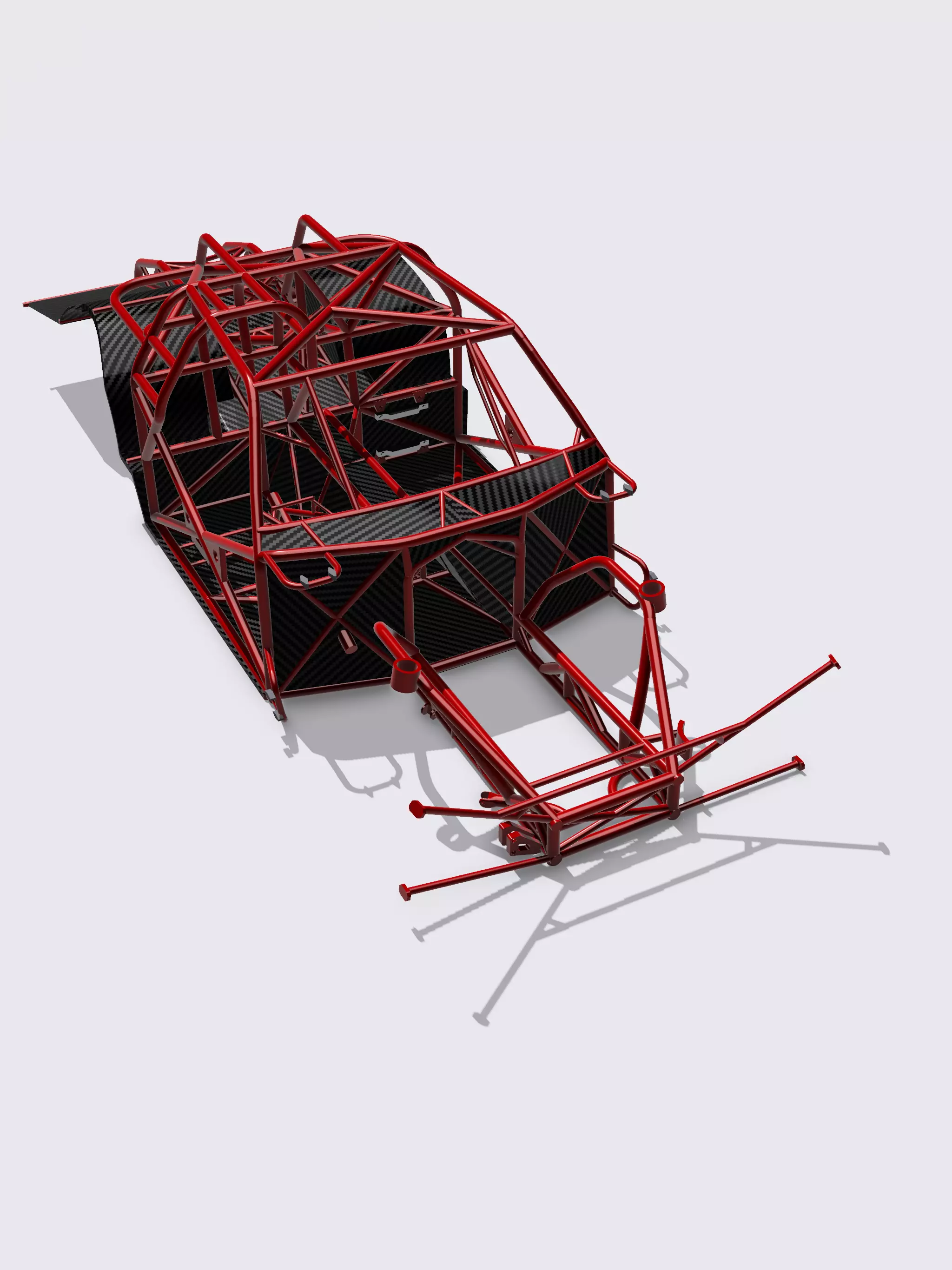VC Valiant Promod tubular chassis with floors tubs firewall 3D print model_0
