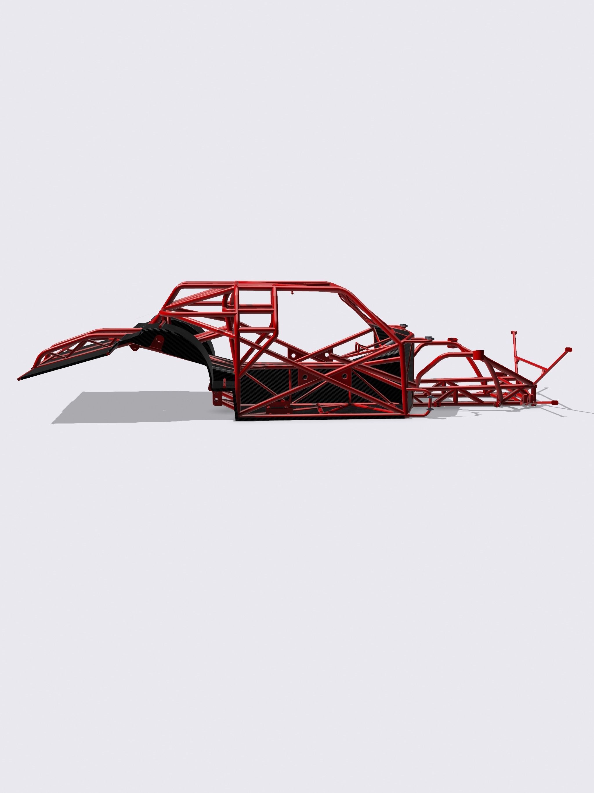 VC Valiant Promod tubular chassis with floors tubs firewall 3D print model_6
