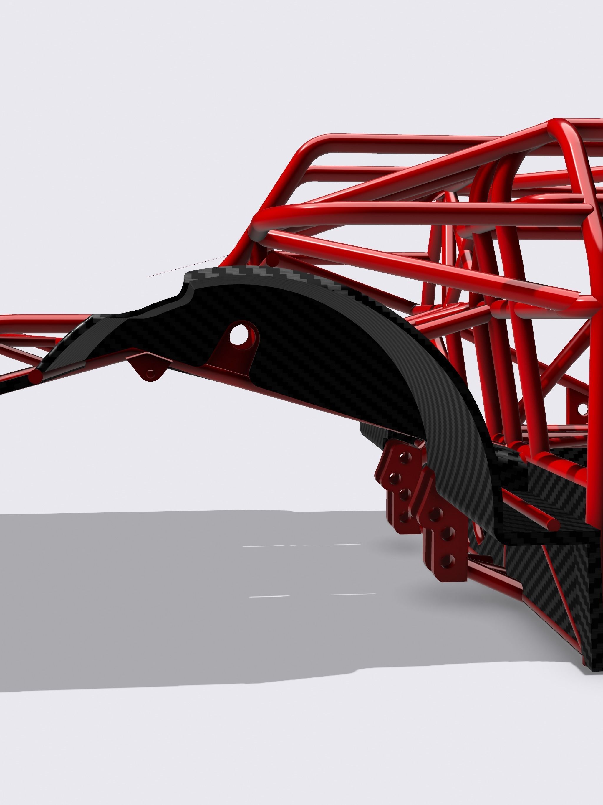 VC Valiant Promod tubular chassis with floors tubs firewall 3D print model_2