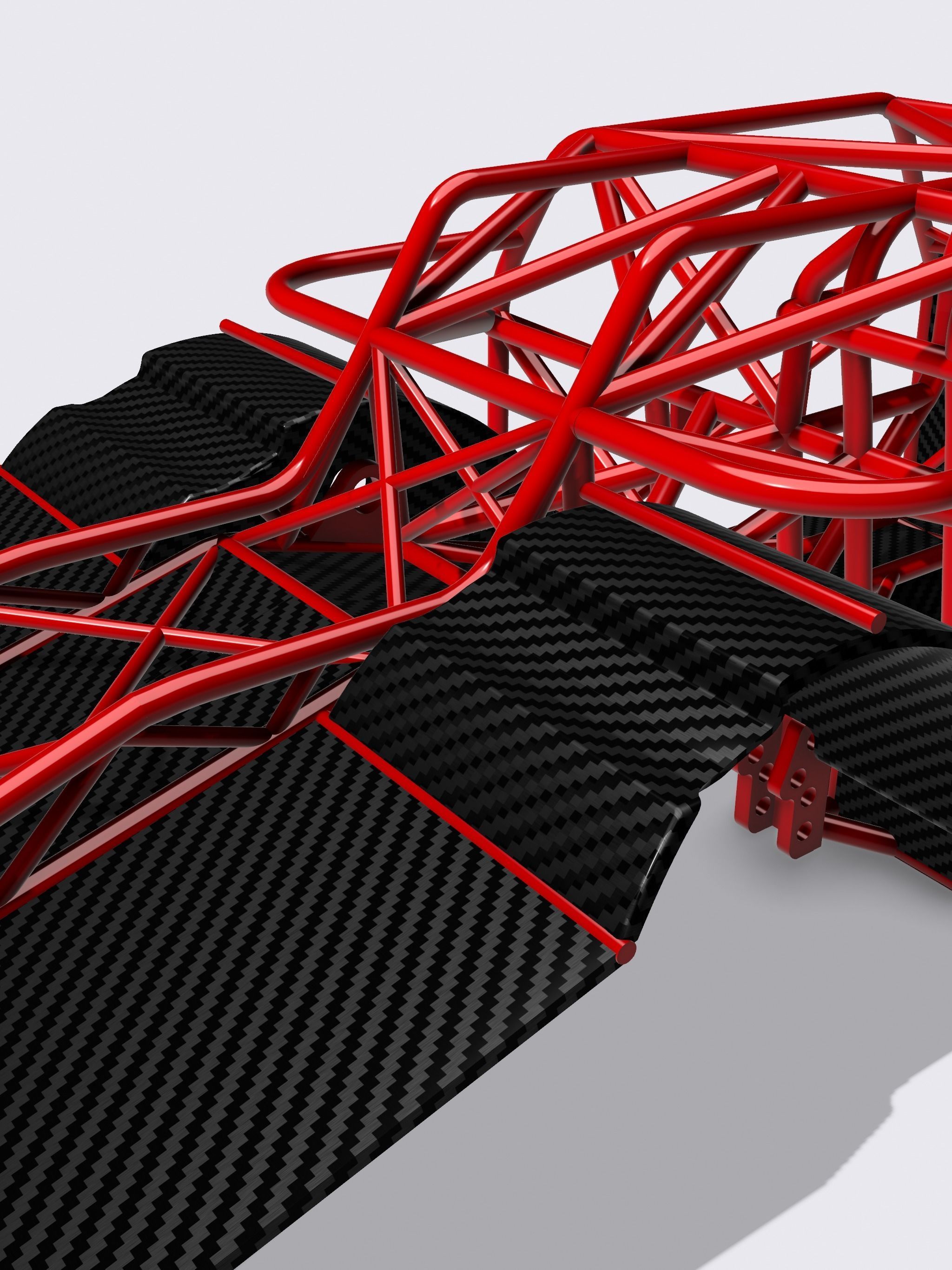 VC Valiant Promod tubular chassis with floors tubs firewall 3D print model_3