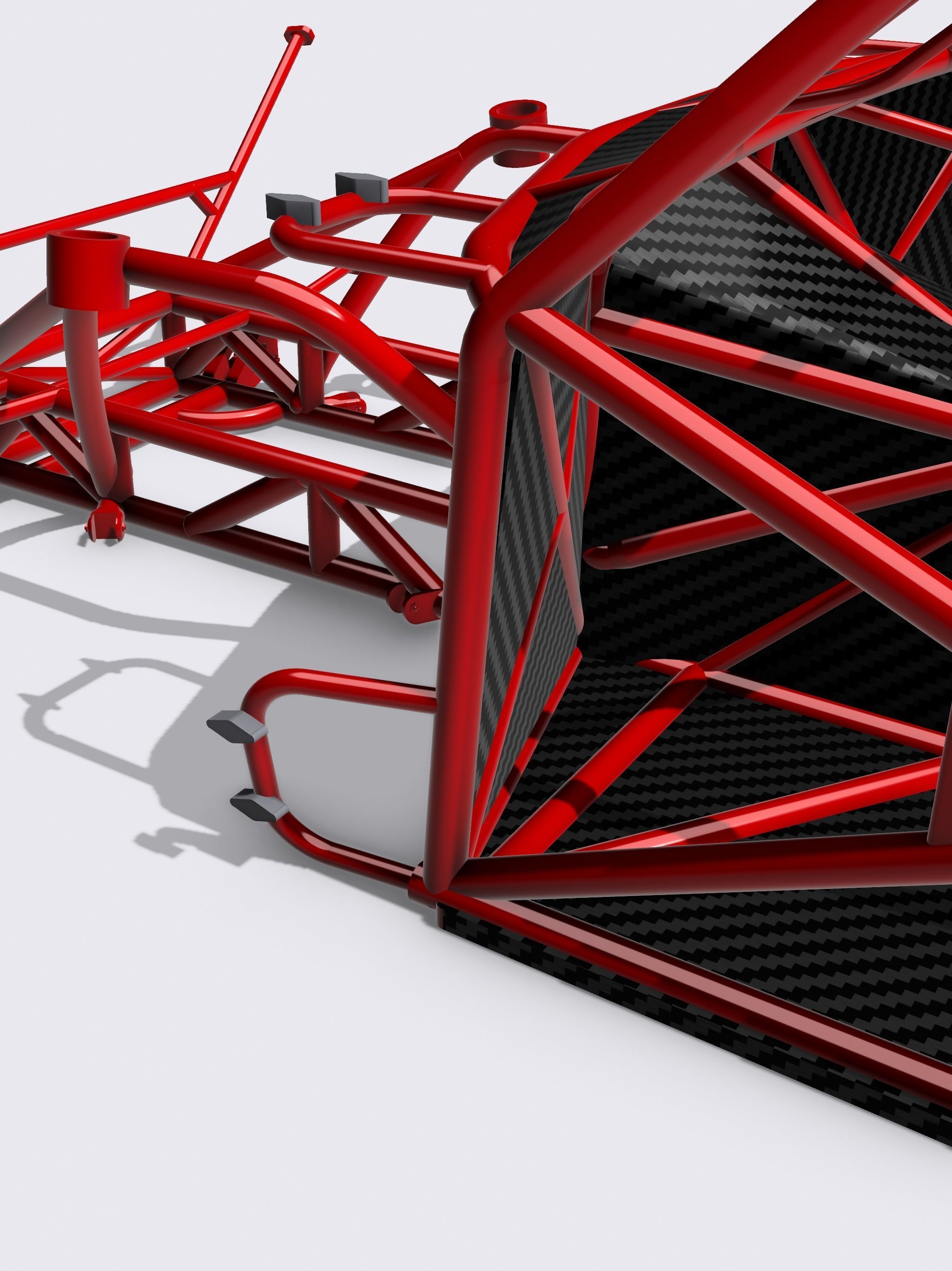 VC Valiant Promod tubular chassis with floors tubs firewall 3D print model_4