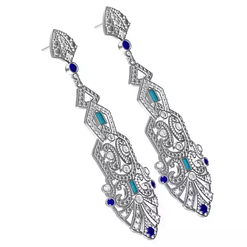 Antique Art Deco Diamond Stud Earring