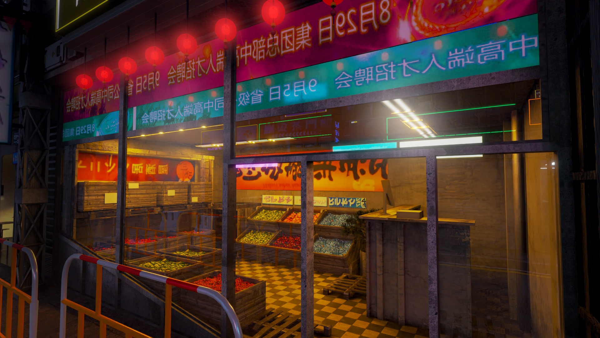 Hong Kong Street 3D model_8